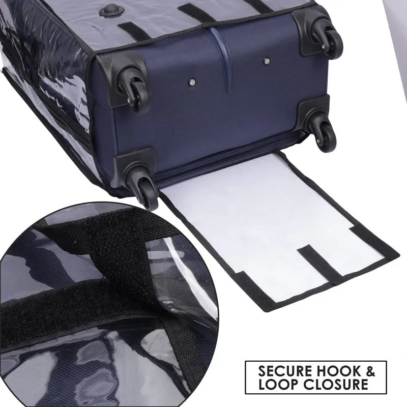 Large Softsided Suitcase - 120L Capacity with 4 Wheels & Lock | Waterproof PVC Cover | Navy Blue