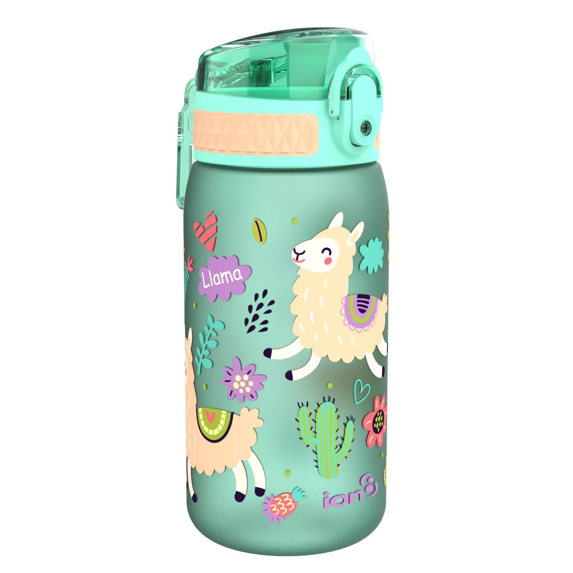 Leak Proof Kids' Water Bottle, BPA , 400ml / 13oz, Llamas