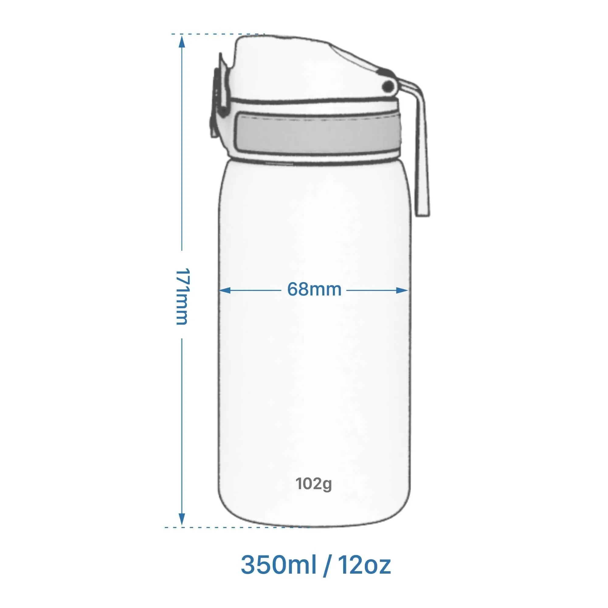 Leak Proof Kids' Water Bottle, BPA , 400ml / 13oz, Llamas