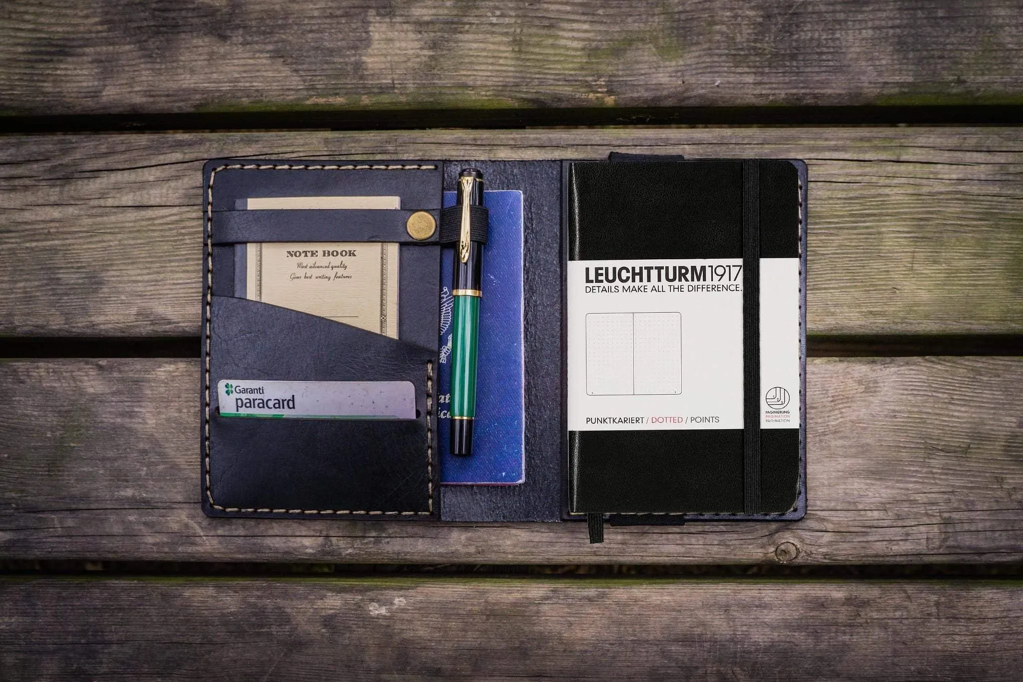 Leather Leuchtturm1917 A6 Notebook Cover - Black