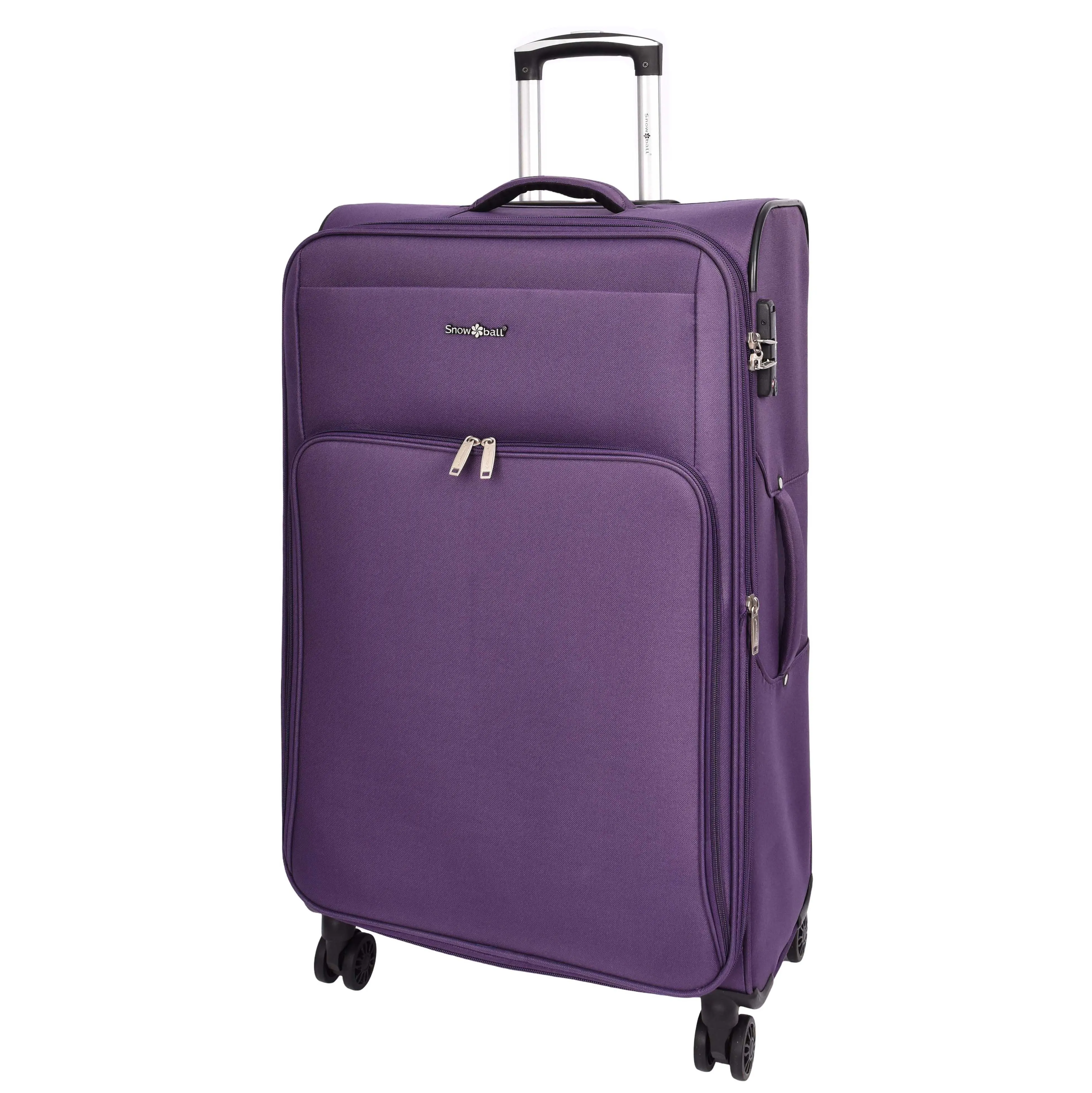 Lightweight Soft Suitcase 8 Wheel Expandable Luggage Pokeno Purple