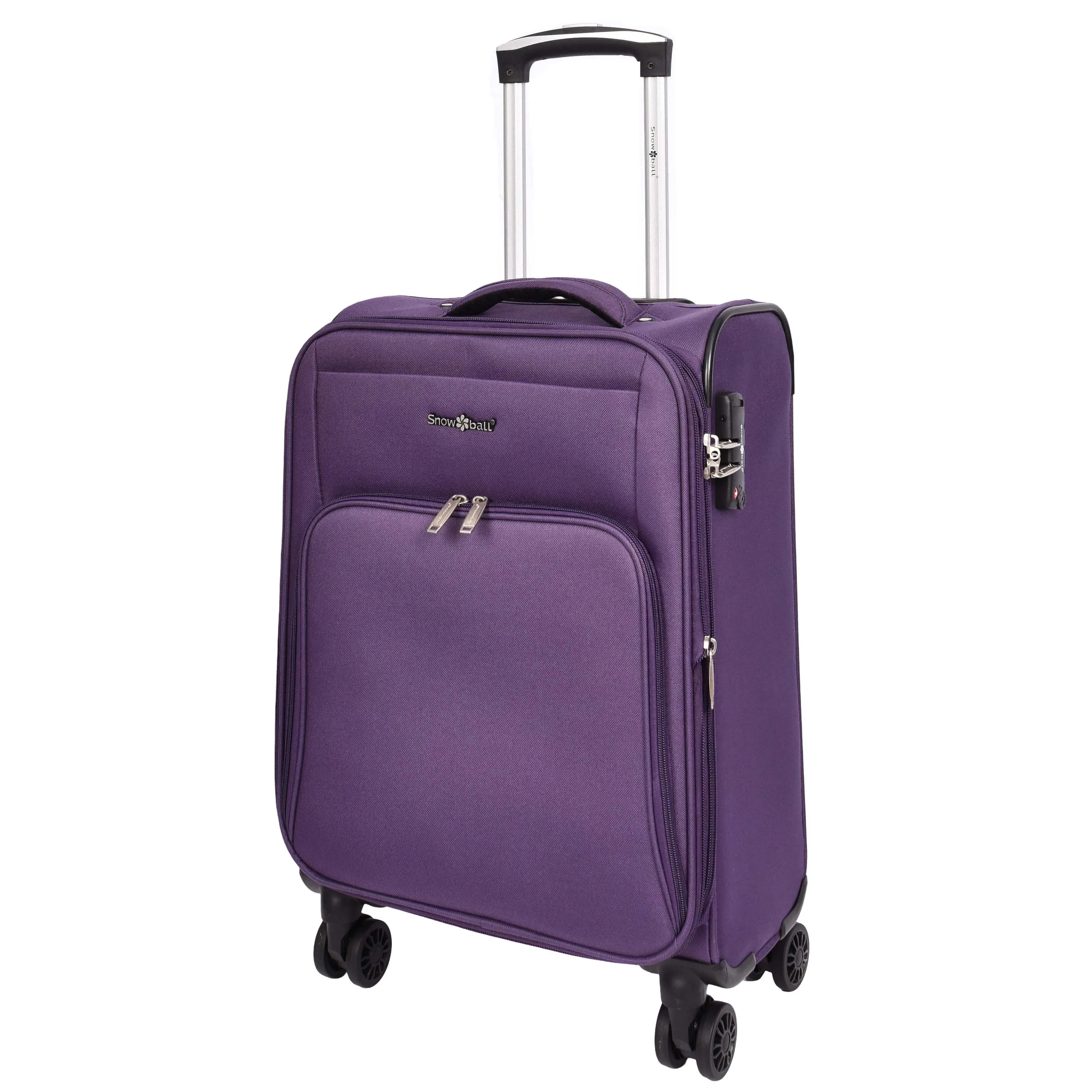 Lightweight Soft Suitcase 8 Wheel Expandable Luggage Pokeno Purple