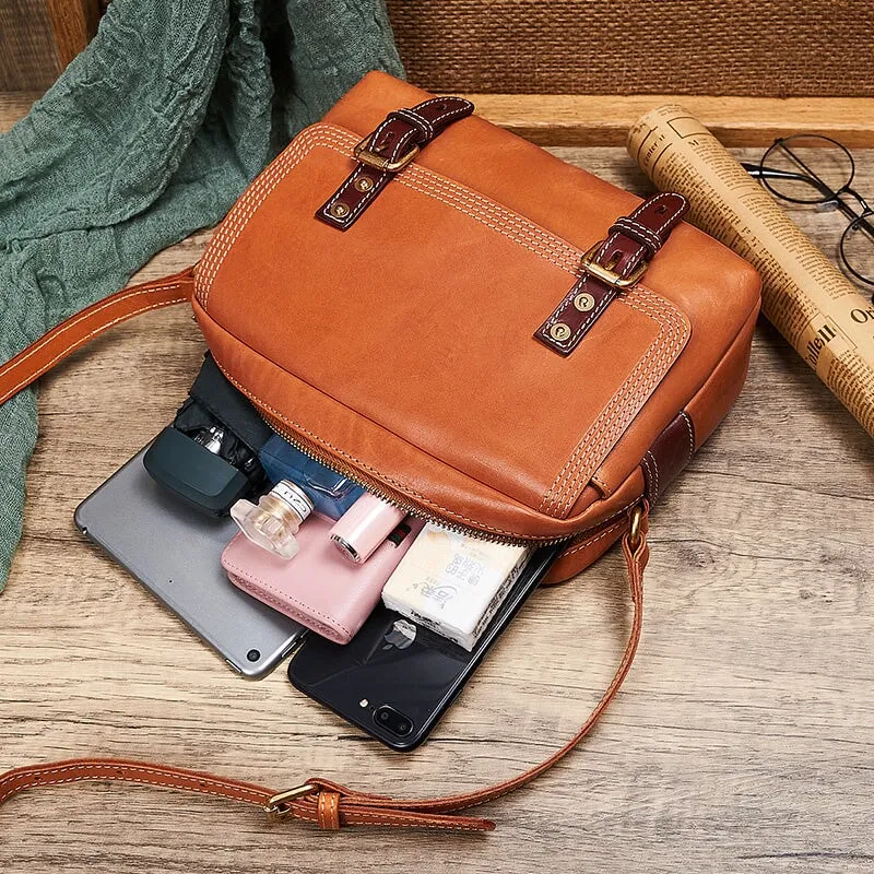 Literary Vintage Cowhide Messenger Bag