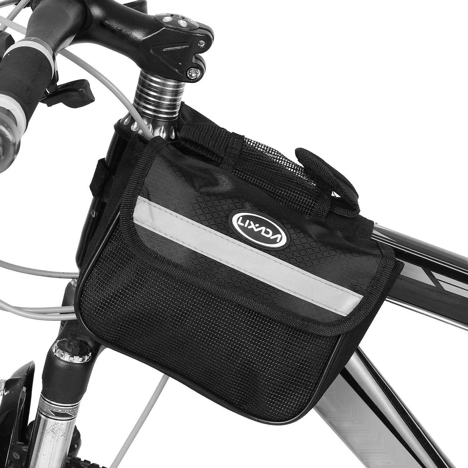 Lixada Cycling Bike Top Tube Bag Mountain Bicycle Front Frame Double Pannier Bag Pack