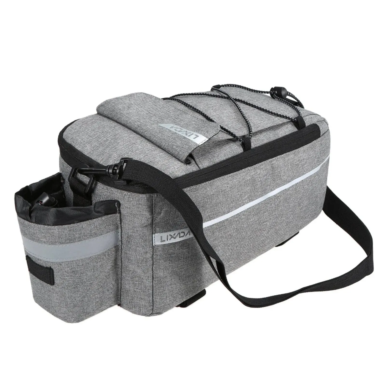 Lixada Insulated Trunk Cooler Bag Cycling Bicycle Rear Rack Storage Luggage Bag Reflective MTB Bike Pannier Bag Shoulder Bag