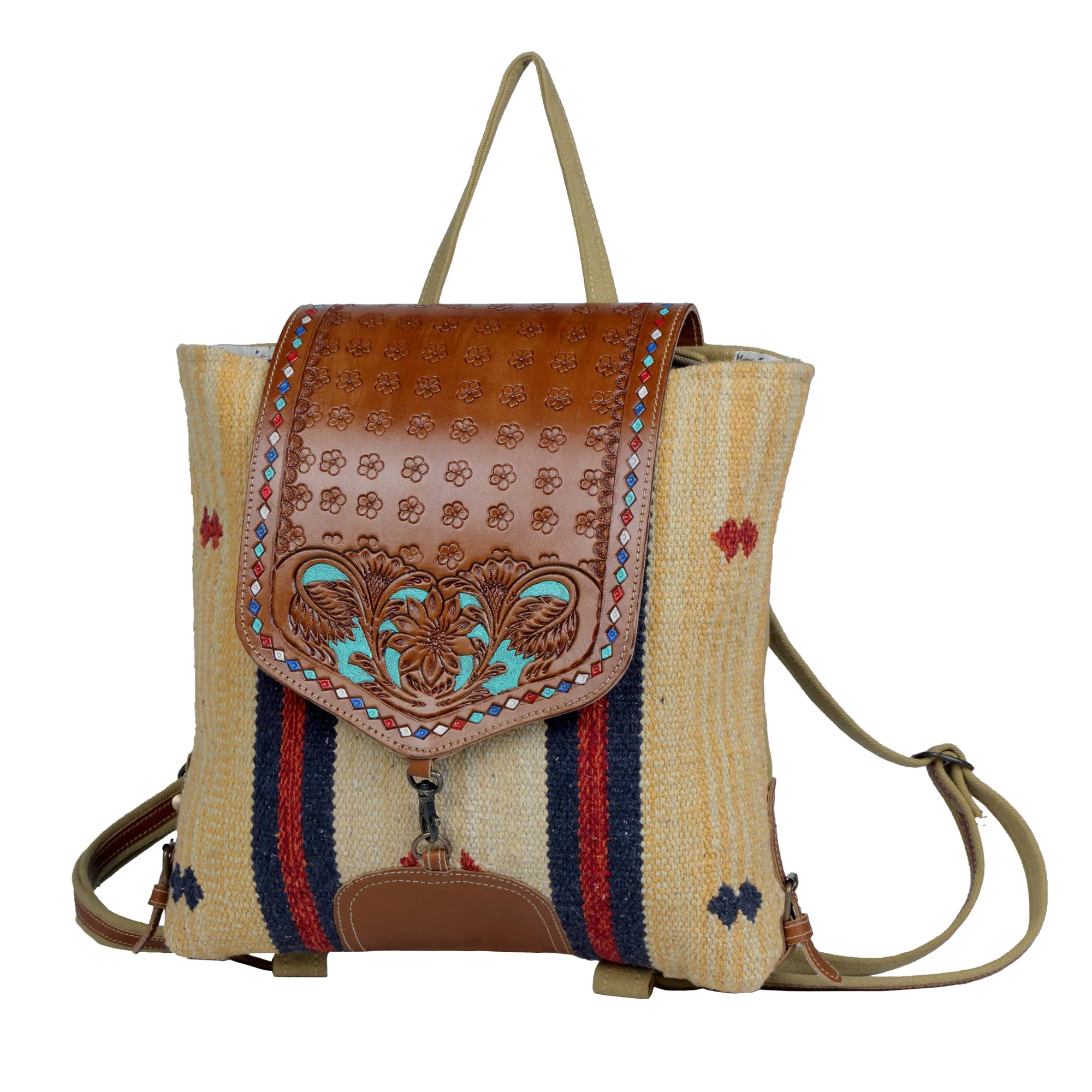 Lucent Backpack Hand-Tooled Bag.