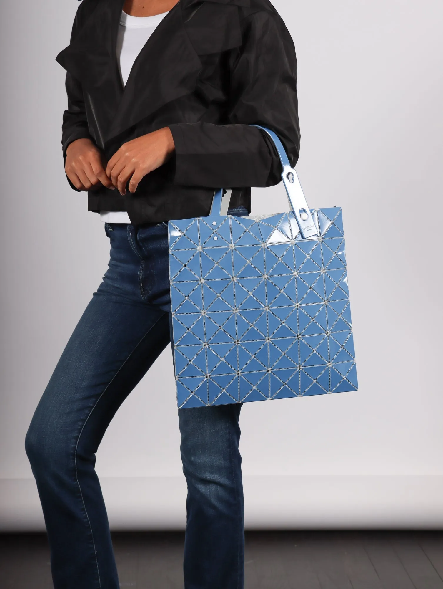 Lucent Gloss Tote in Blue by Bao Bao Issey Miyake