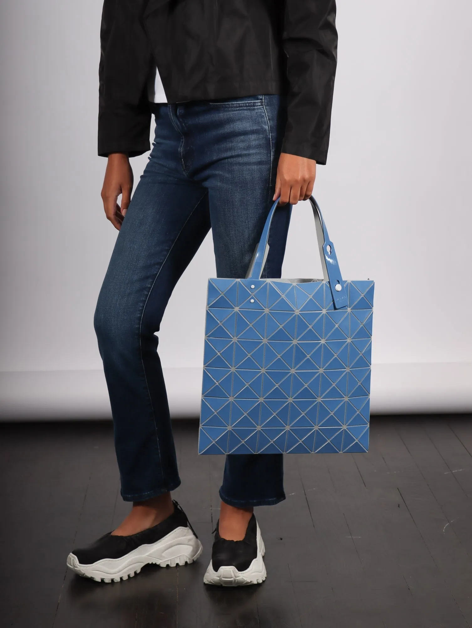 Lucent Gloss Tote in Blue by Bao Bao Issey Miyake