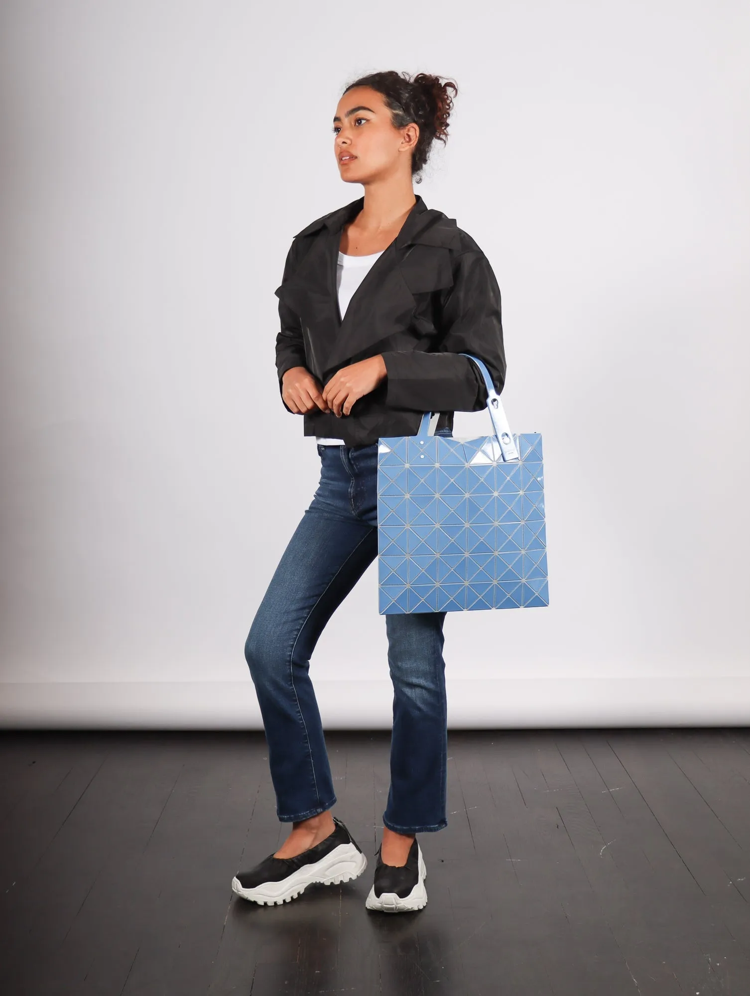 Lucent Gloss Tote in Blue by Bao Bao Issey Miyake