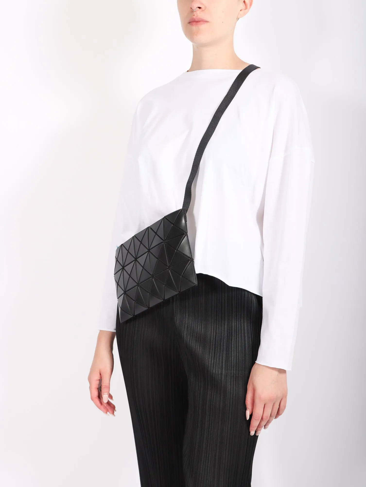 Lucent Matte Shoulder Bag in Black by Bao Bao Issey Miyake