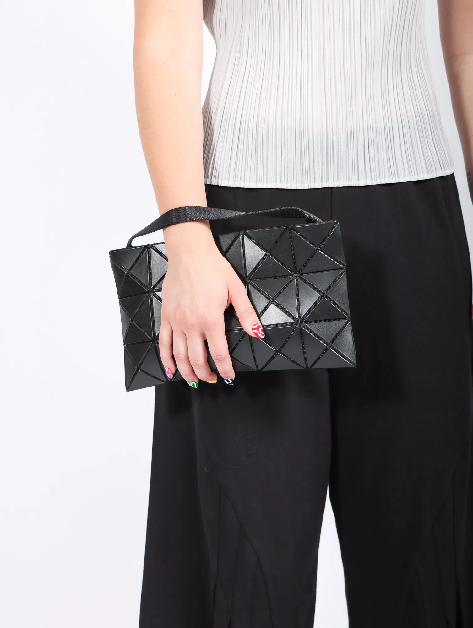 Lucent Matte Shoulder Bag in Black by Bao Bao Issey Miyake