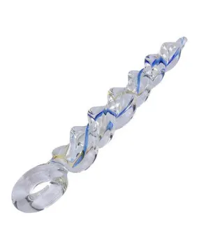 Lucent Twister Glass Anal Plug