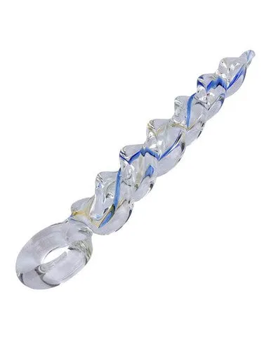 Lucent Twister Glass Anal Plug