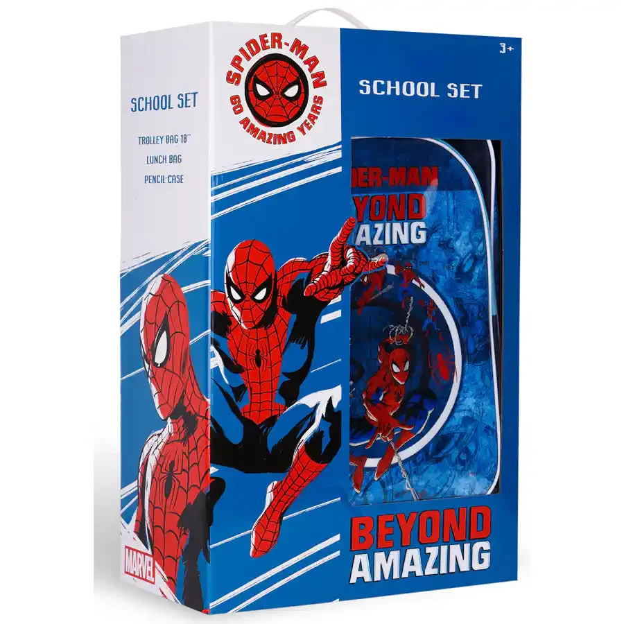 Marvel Spiderman Amazing Power & Responsibility 3in1 Trolley Box set 18"