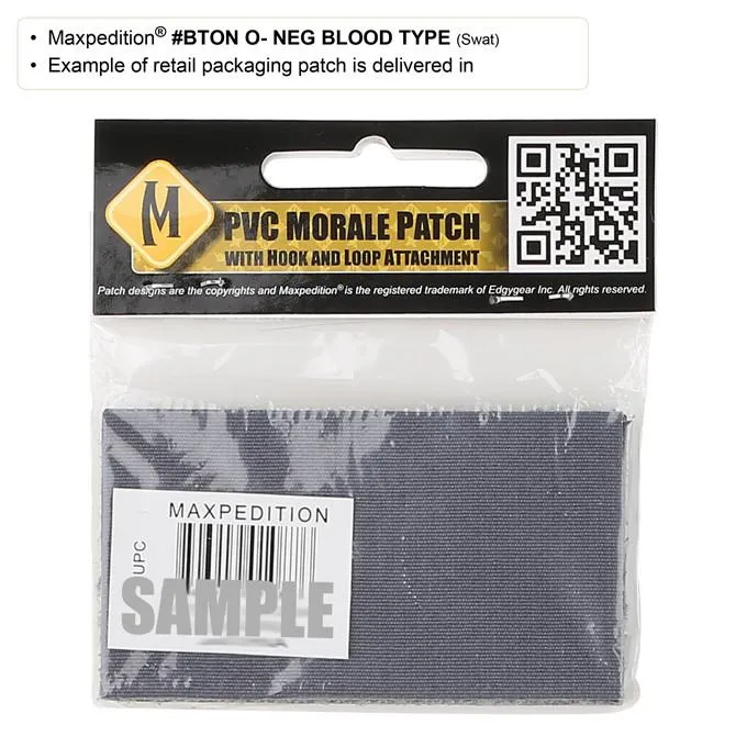 Maxpedition O- Blood Type Morale Patch (Glow)