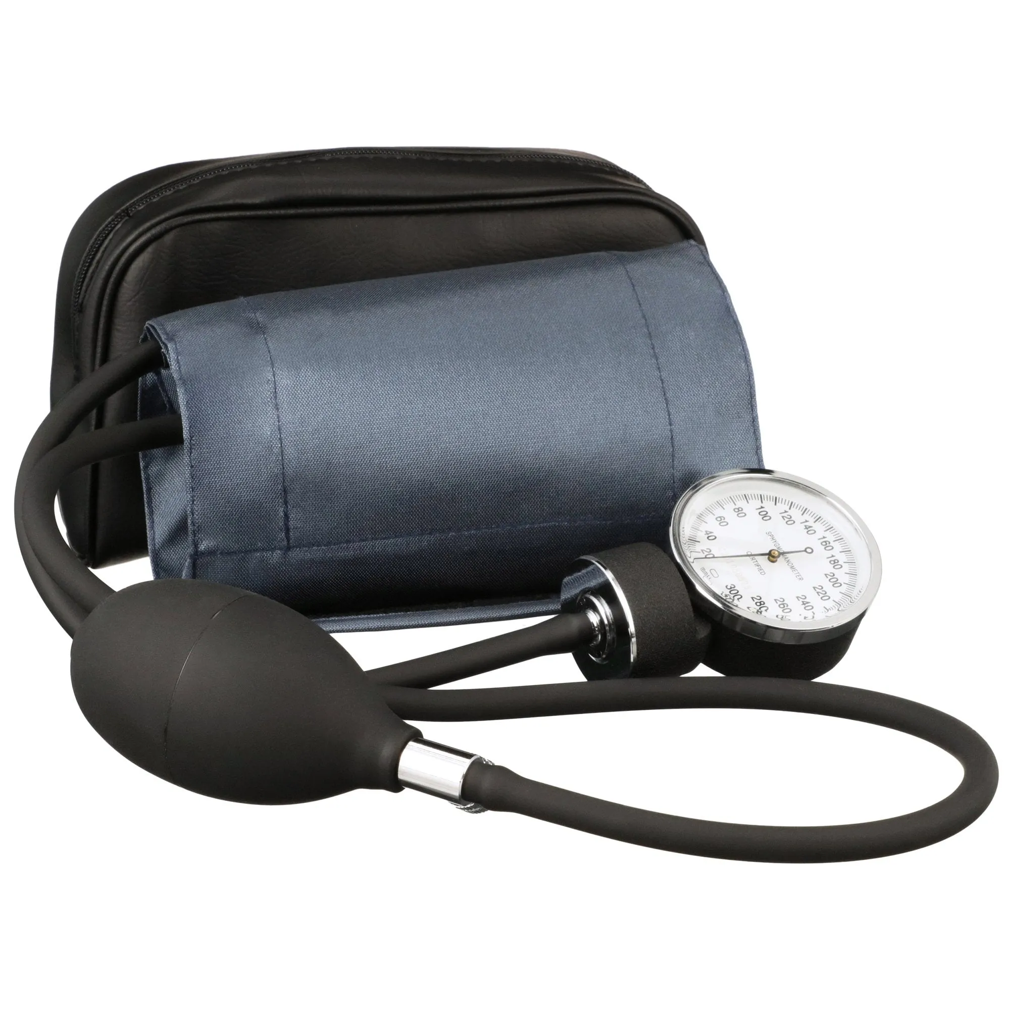 McKesson Brand Aneroid Sphygmomanometer with Cuff, 2-Tube, Pocket-Size, Handheld, Adult Medium Cuff, Navy