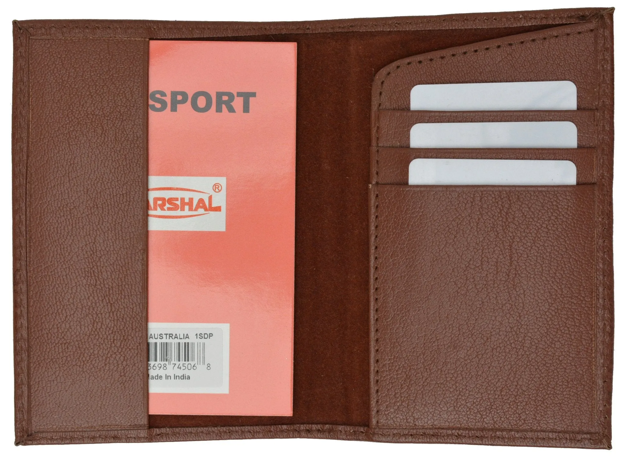 Mexican Passport Cover Genuine Leather Travel Wallet with Credit Card Slots Emblem Embossed Pasaporte 601 BLIND Mexico