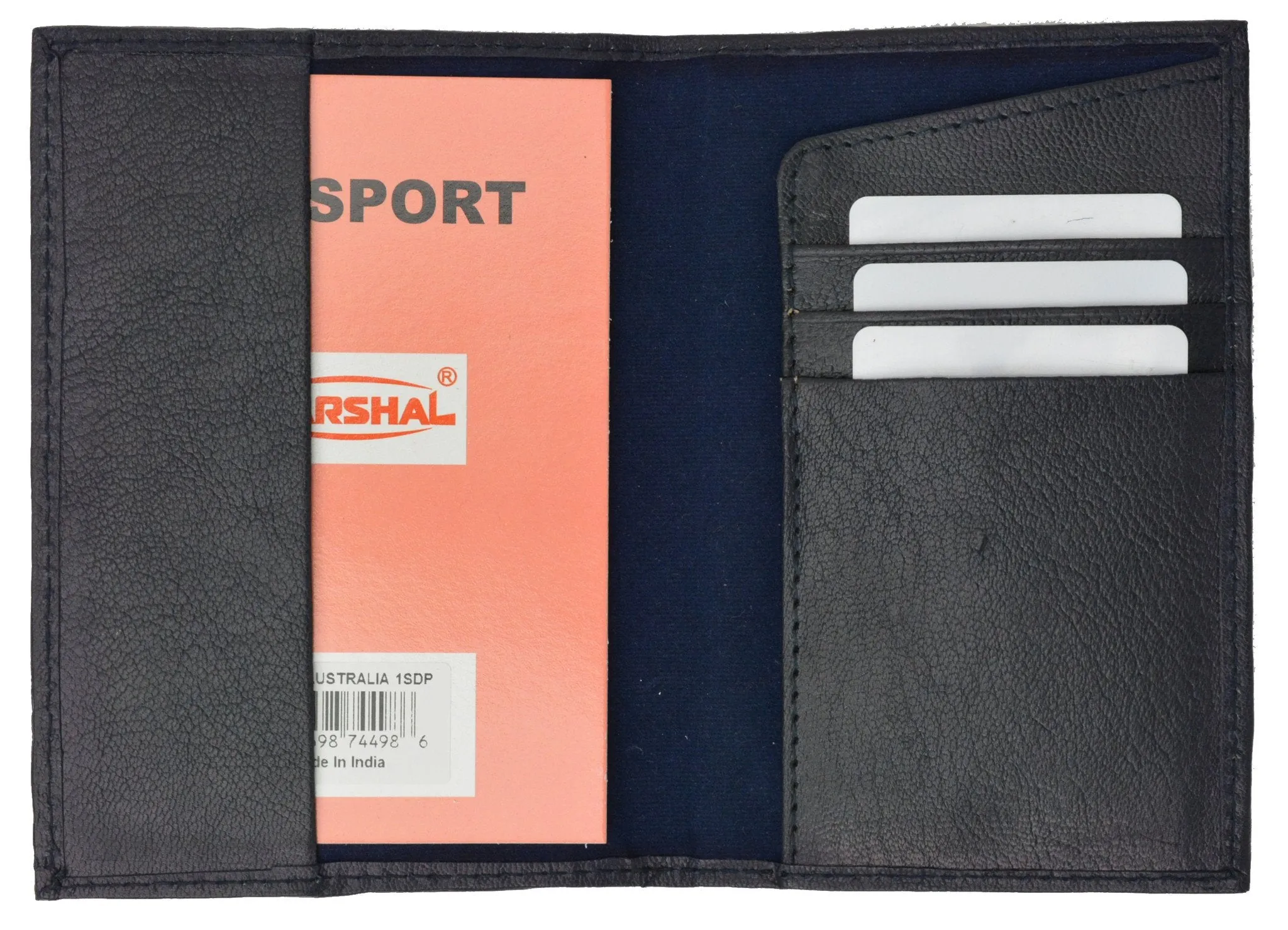 Mexican Passport Cover Genuine Leather Travel Wallet with Credit Card Slots Emblem Embossed Pasaporte 601 BLIND Mexico