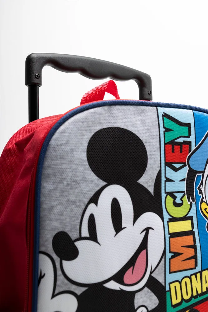 Mickey And Friends Trolley Bag Bright Red