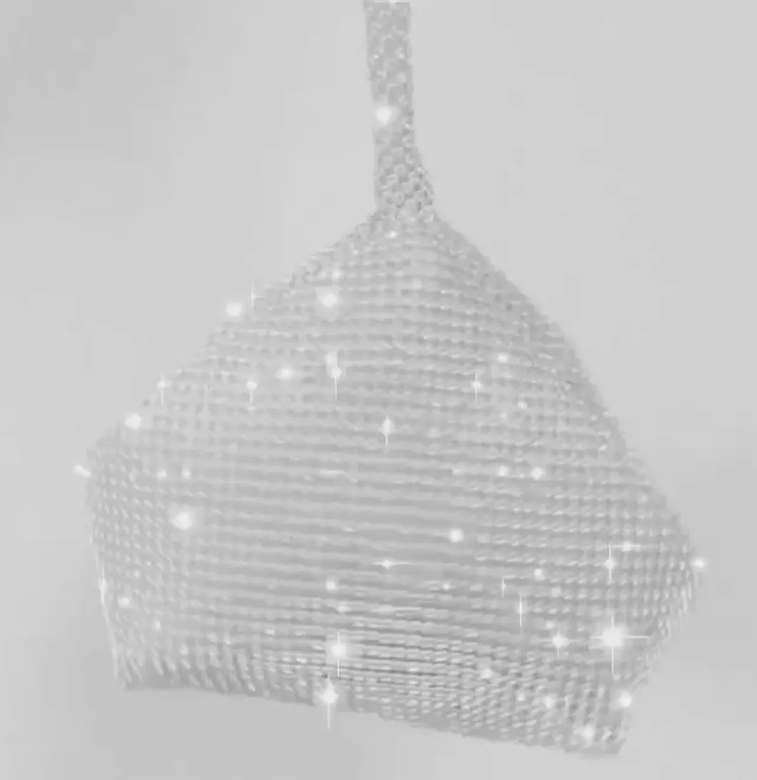 Miss Anne - Diamonte Handbag - Silver - H20210