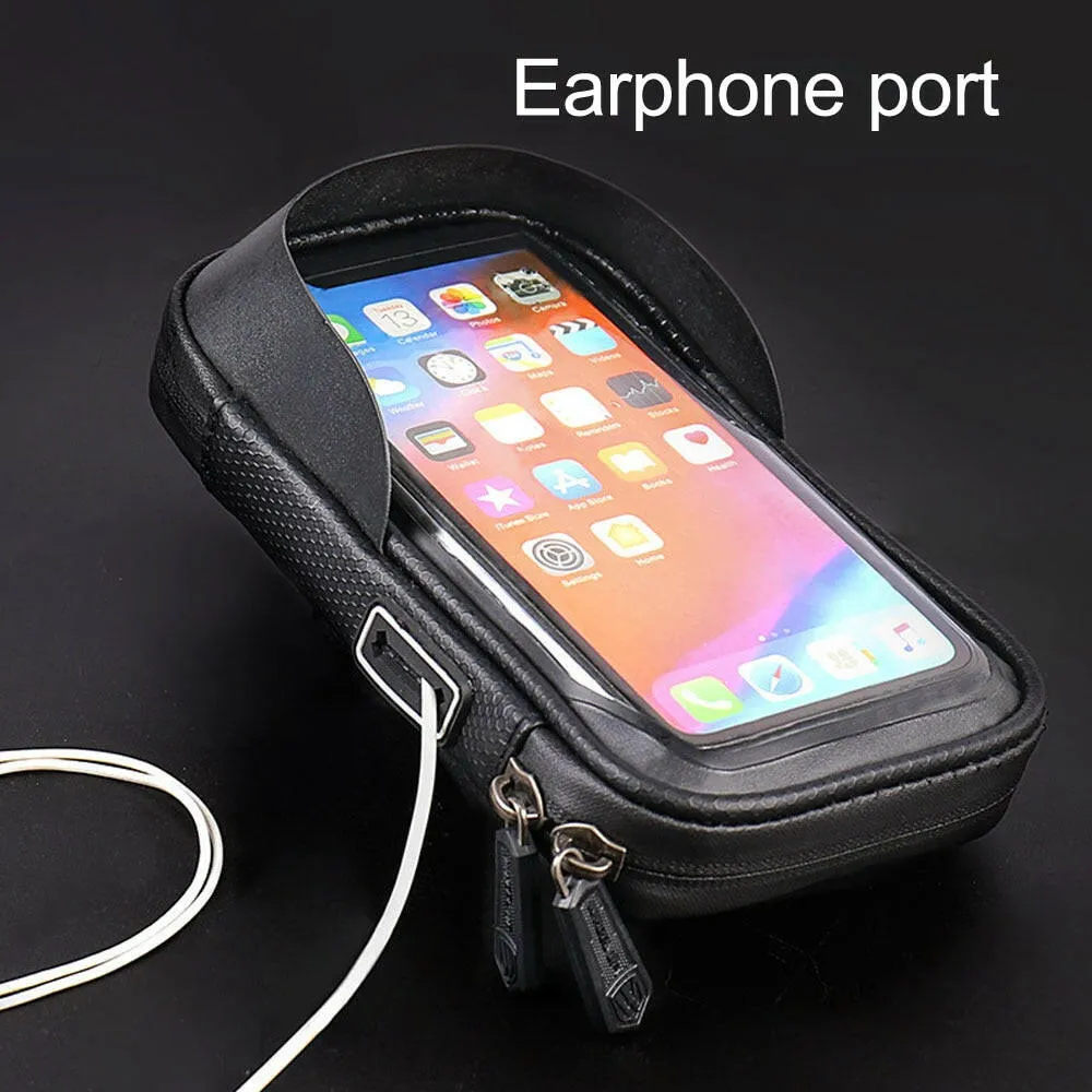 Mobile Bicycle Handlebar Stand Waterproof Bike Phone Holder Wall Motorcycle Handlebar Mount Bag For iPhone Samsung Phone Support