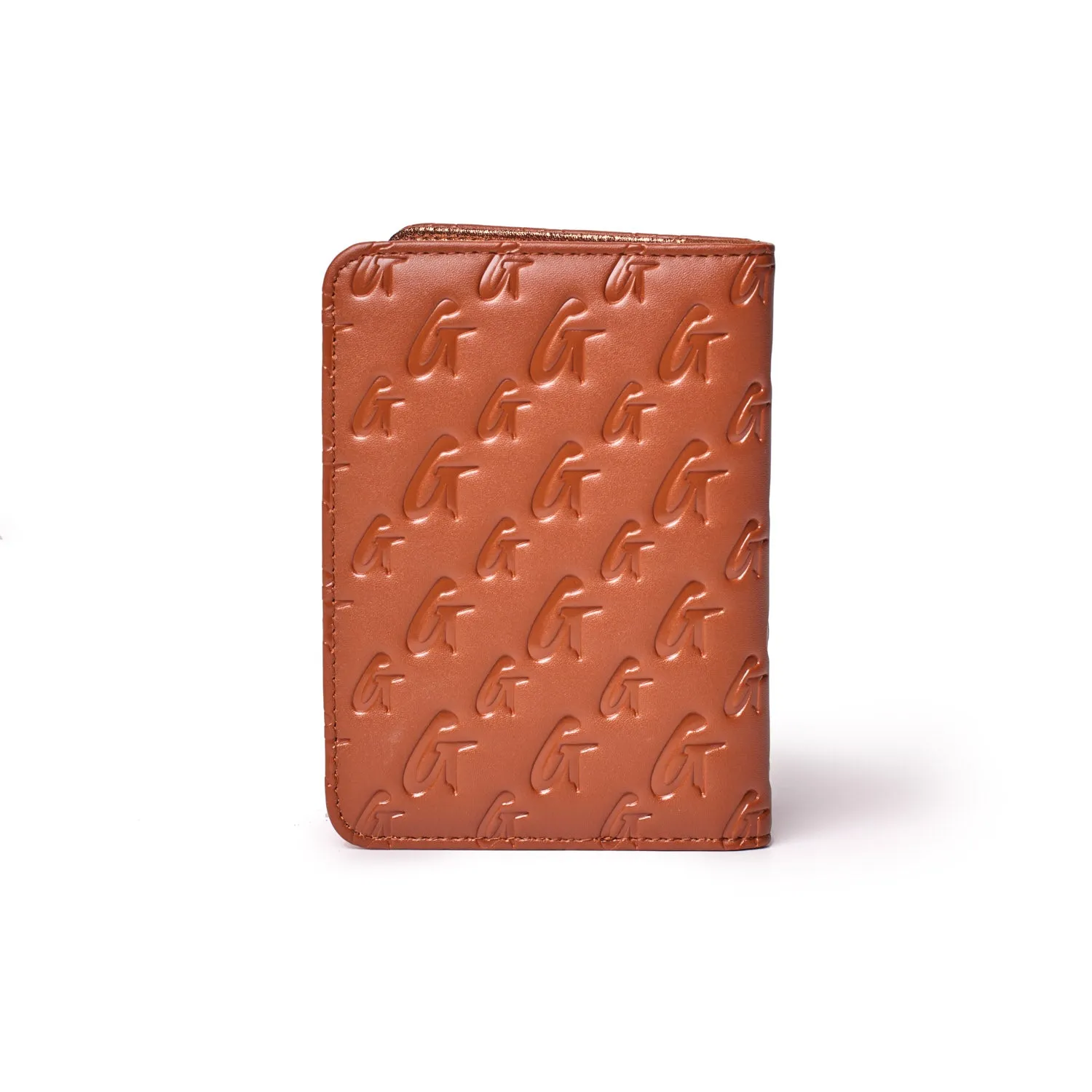 MONOGRAM PASSPORT HOLDER - BROWN