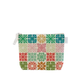 Multi Hawaiian Quilt Cosmetic Bag, Small