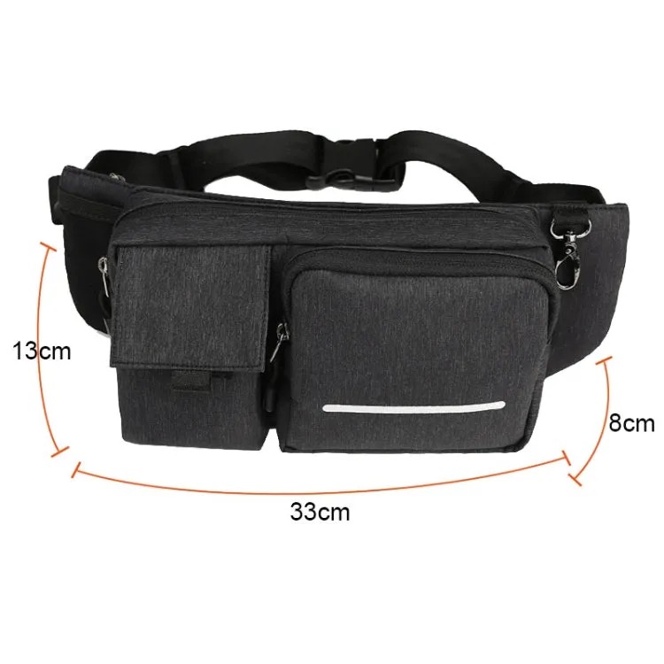 Multifunctional Waterproof Waist Bag Outdoor Casual Crossbody Bag(Deep Blue)