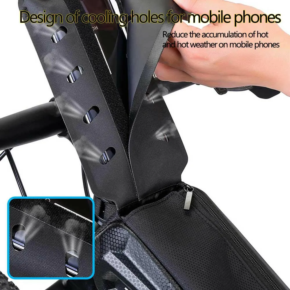 NEWBOLER Bicycle Bag Waterproof Touch Screen Cycling Bag Top Front Tube Frame MTB Road Bike Bag 7.2 Phone Case Bike Accessories