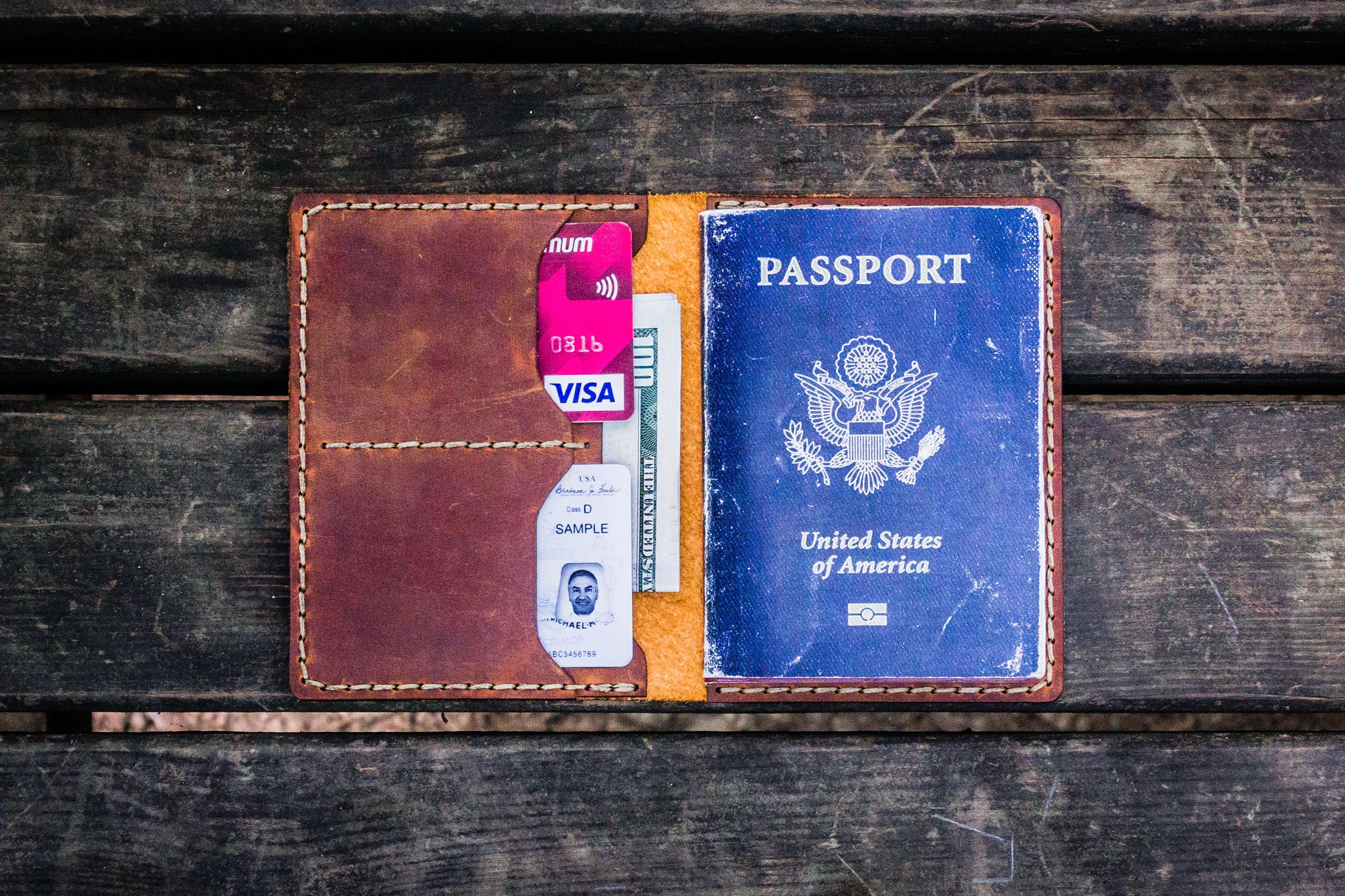 No.06 Leather Passport Holder - Crazy Horse Tan