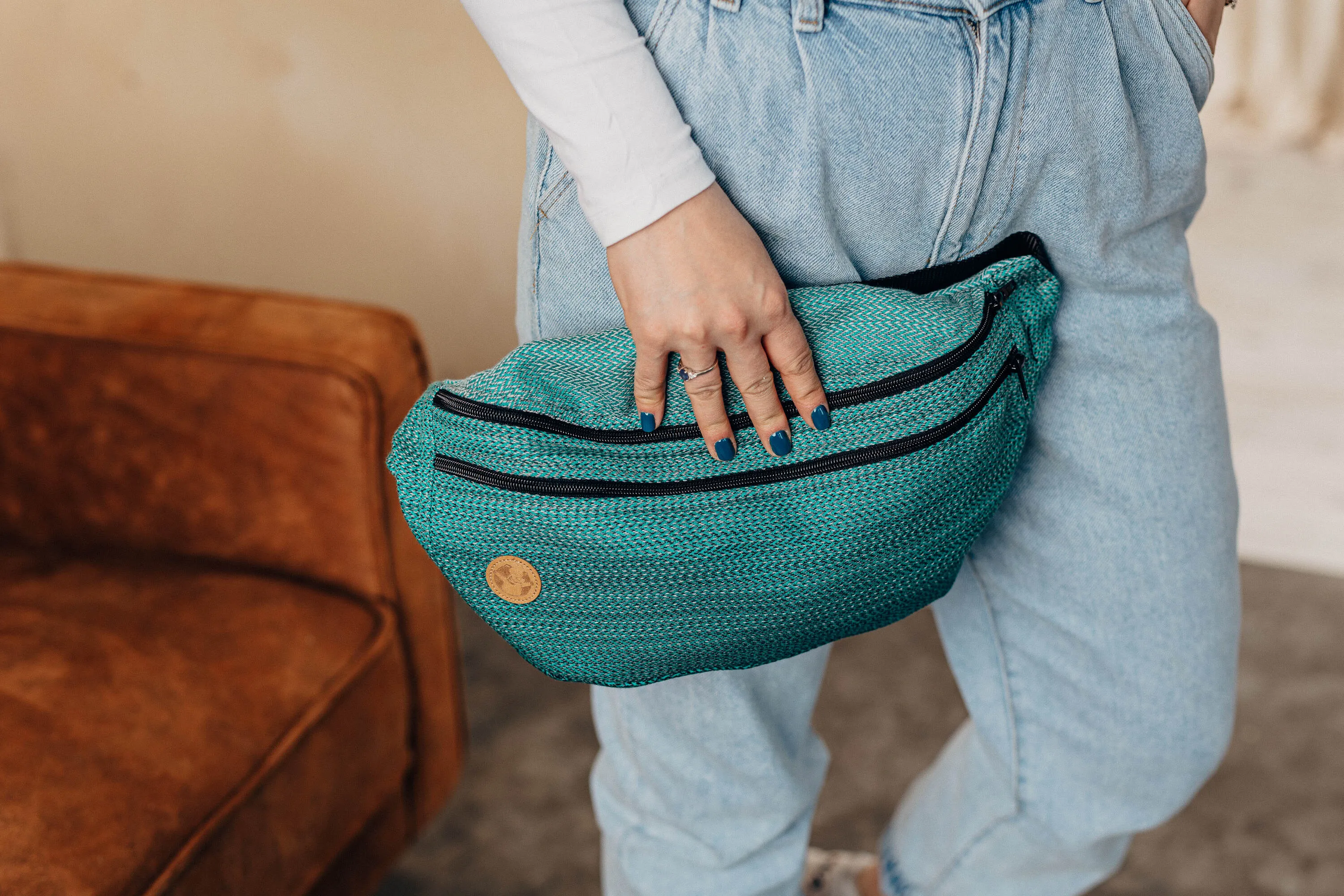 Ombre Green Large Waist Bag by LennyLamb