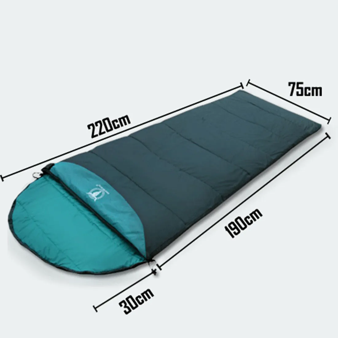 Outdoor Camping Envelope Sleeping Bag Thermal Tent Hiking Winter Single - green