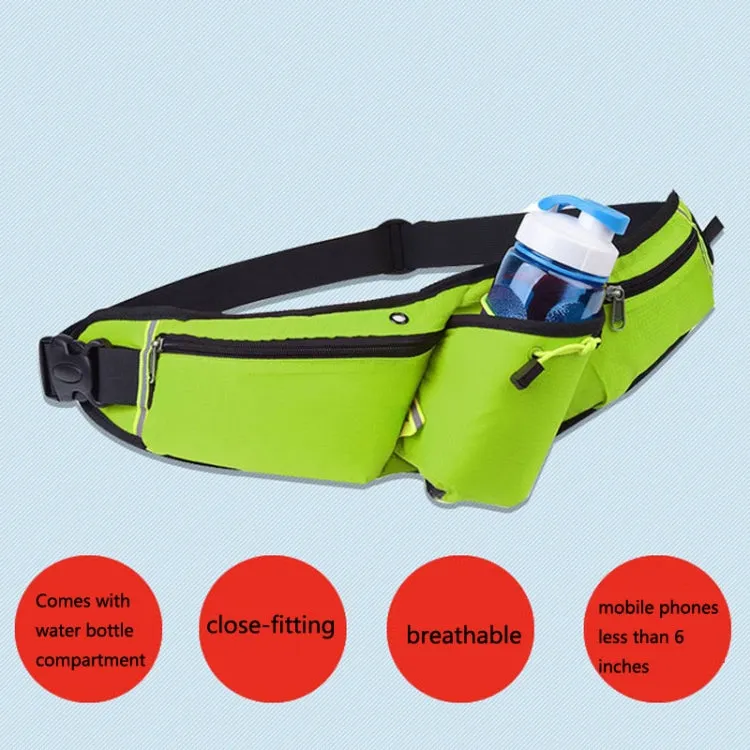 Outdoor Sports Water Bottle Waist Bag Multifunctional Fitness Running Mobile Phone Invisible Waist Bag(Rose Red)