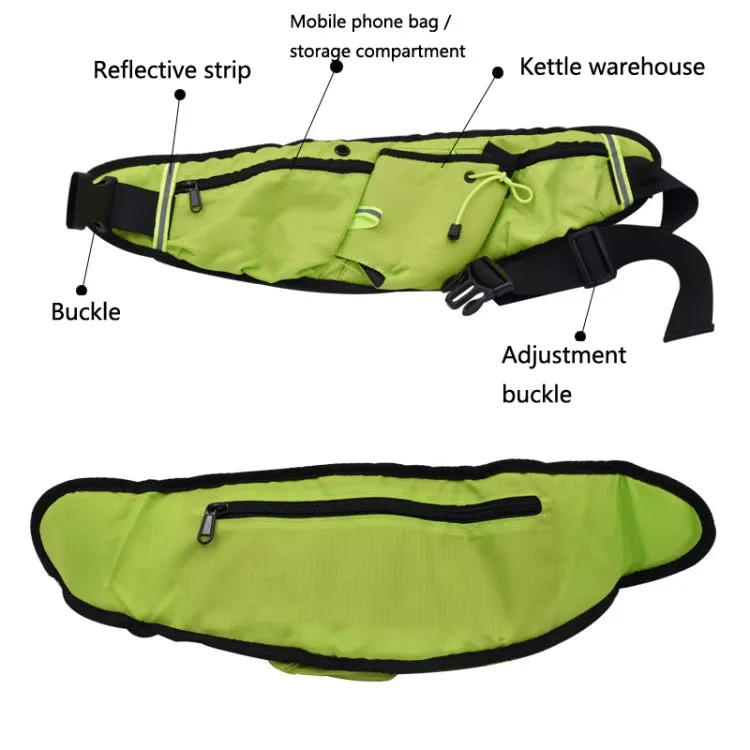 Outdoor Sports Water Bottle Waist Bag Multifunctional Fitness Running Mobile Phone Invisible Waist Bag(Royal Blue)