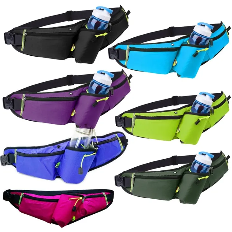 Outdoor Sports Water Bottle Waist Bag Multifunctional Fitness Running Mobile Phone Invisible Waist Bag(Royal Blue)