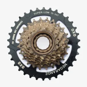 OXO 7-Speed 13-34T Freewheel Sprocket (Brown/Black)