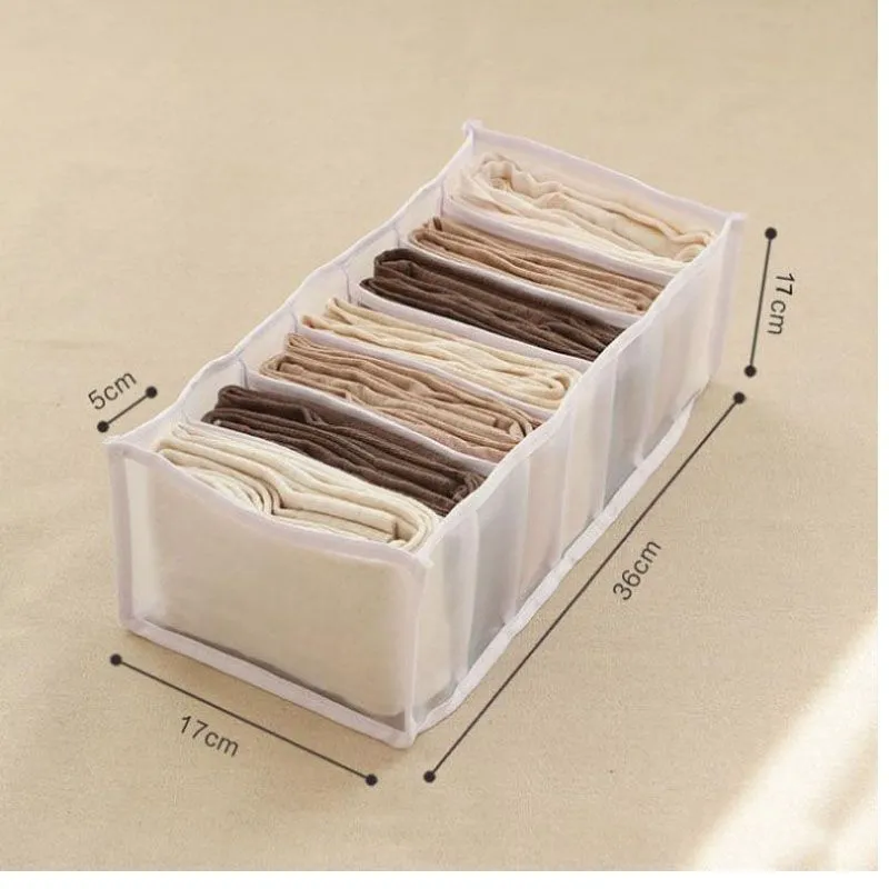 Pants Closet Organizer With Compartments Cabinet Drawers Divider Grid Storage Box