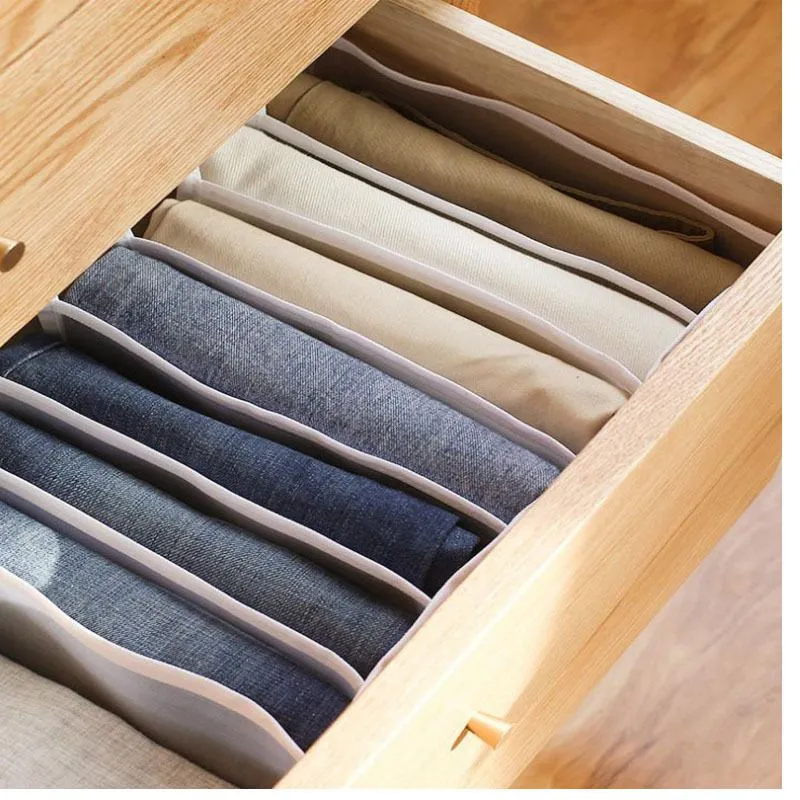 Pants Closet Organizer With Compartments Cabinet Drawers Divider Grid Storage Box