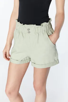 PAPER BAG DENIM SHORTS