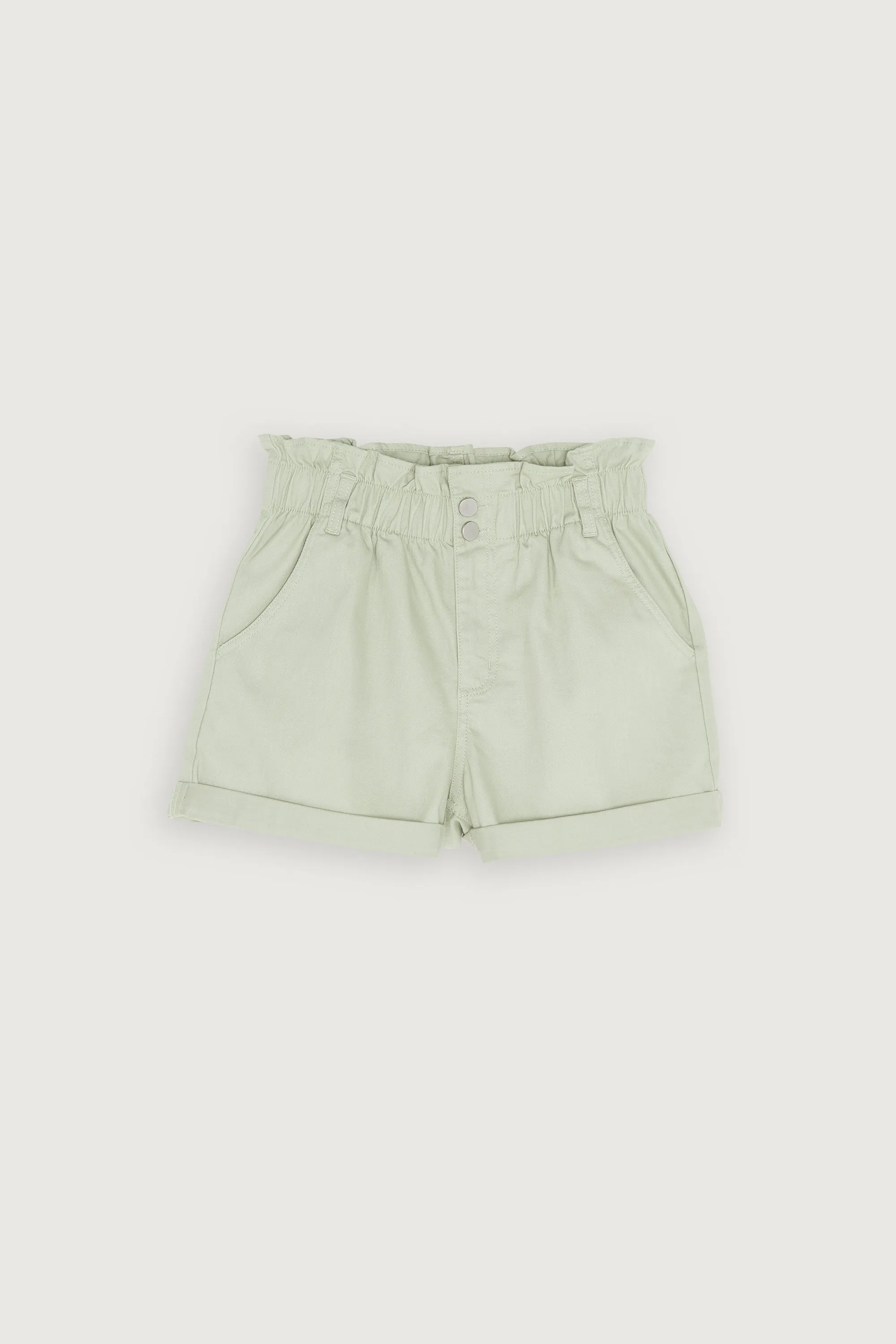 PAPER BAG DENIM SHORTS