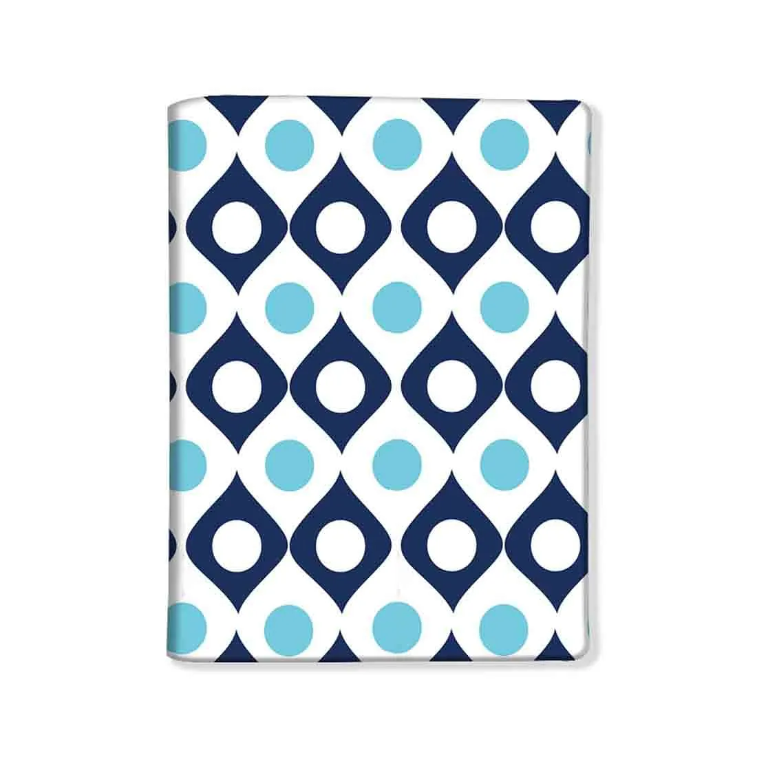 Passport Cover Travel Wallet Holder -Shades Of Blue Retro