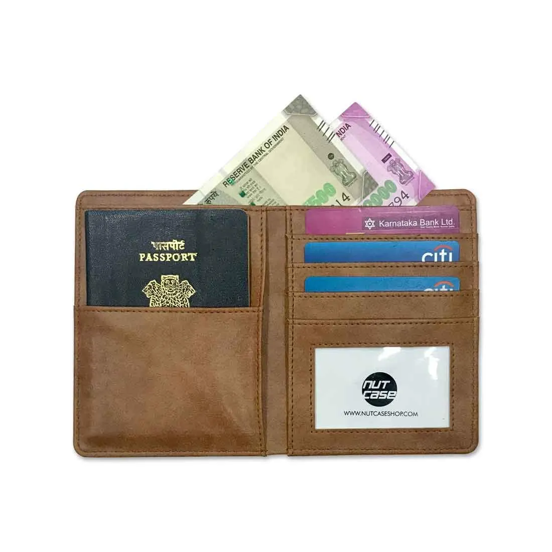 Passport Cover Travel Wallet Organizer  - World Stamps