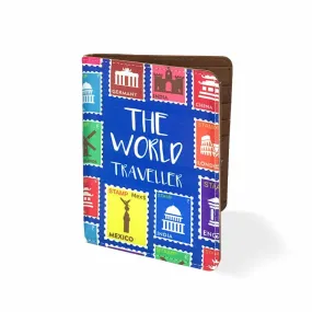 Passport Cover Travel Wallet Organizer  - World Stamps