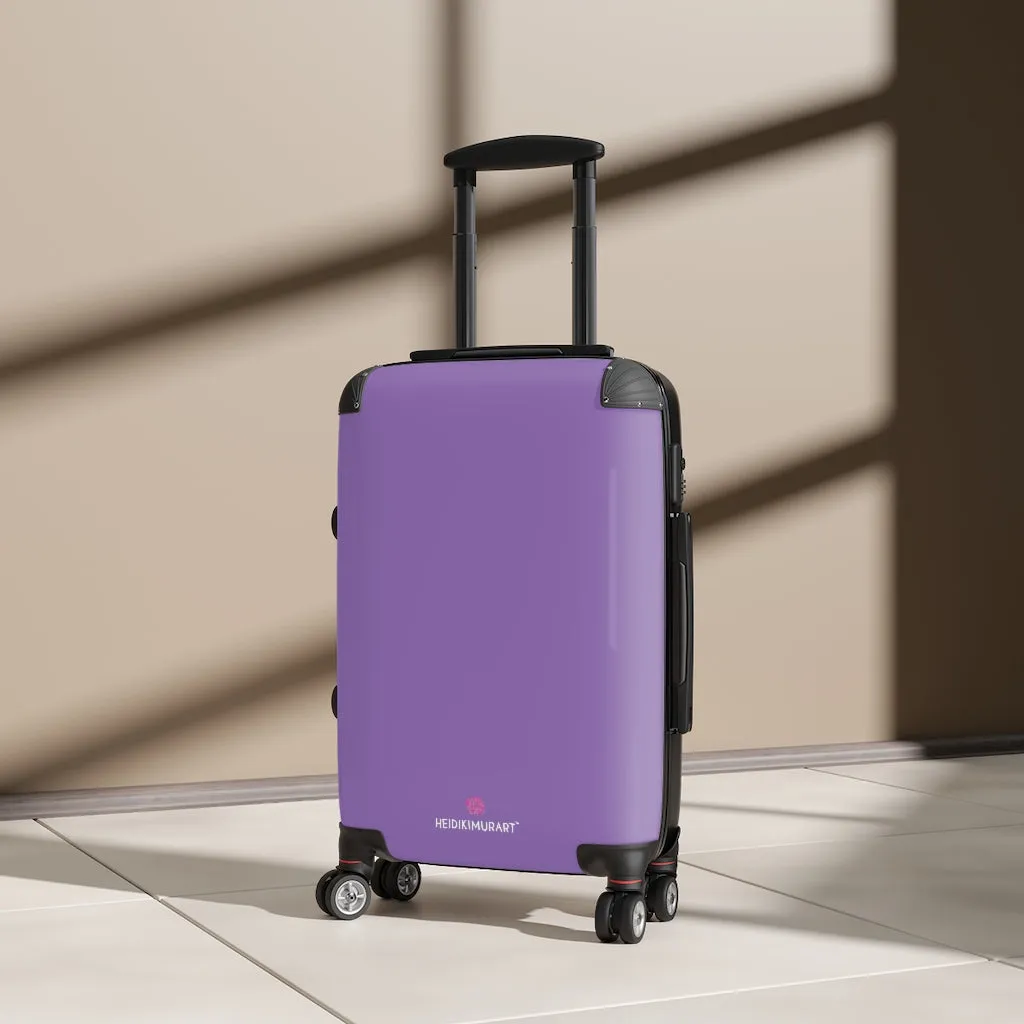 Pastel Purple Solid Color Suitcases, Modern Simple Minimalist Designer Suitcase Luggage (Small, Medium, Large)