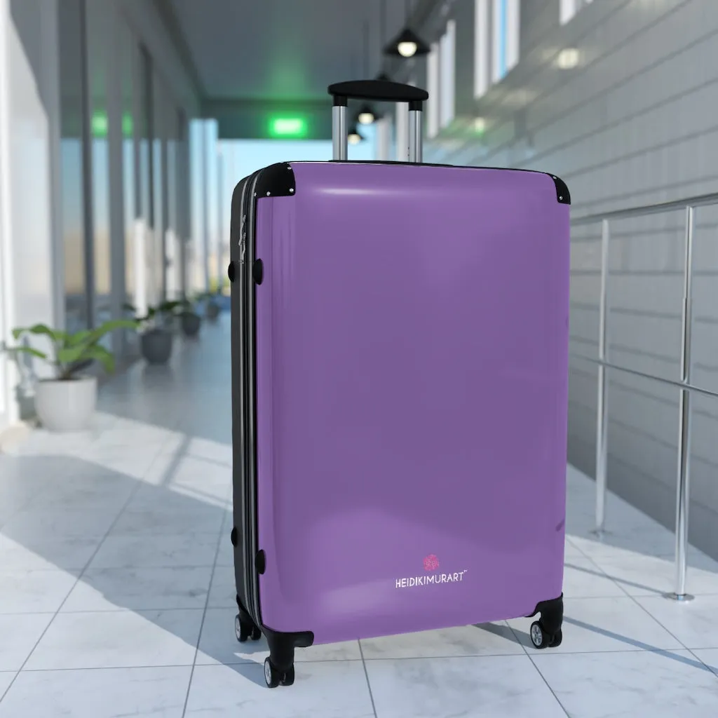 Pastel Purple Solid Color Suitcases, Modern Simple Minimalist Designer Suitcase Luggage (Small, Medium, Large)