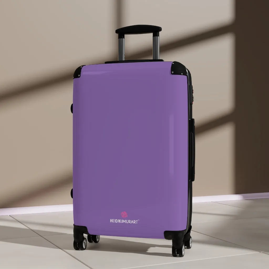 Pastel Purple Solid Color Suitcases, Modern Simple Minimalist Designer Suitcase Luggage (Small, Medium, Large)