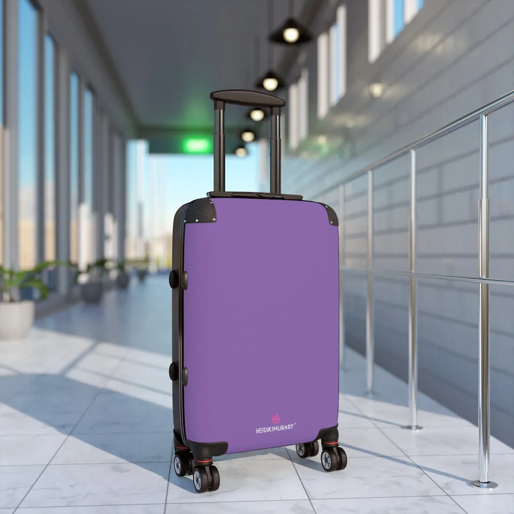 Pastel Purple Solid Color Suitcases, Modern Simple Minimalist Designer Suitcase Luggage (Small, Medium, Large)