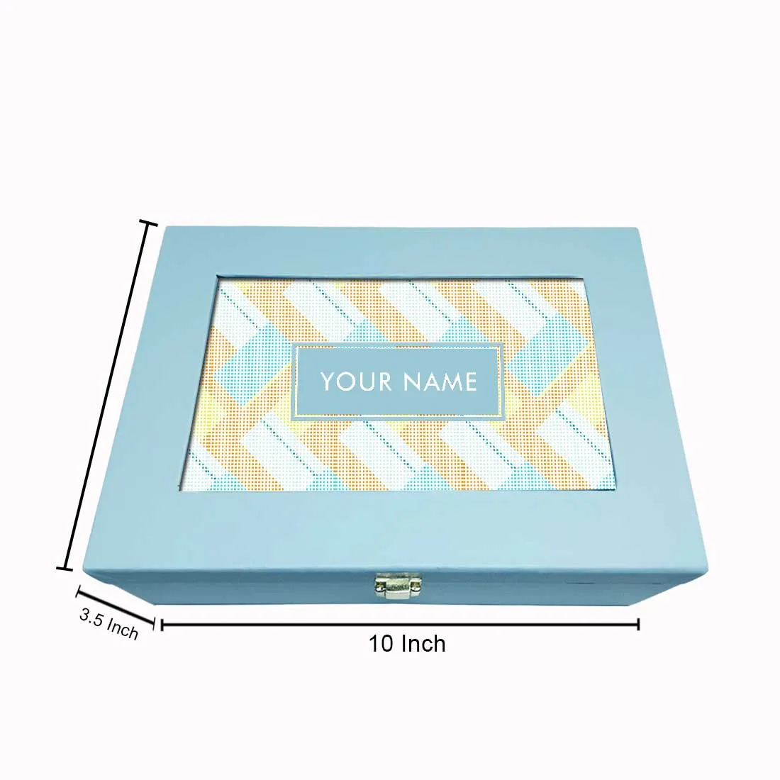 Personalised Jewellery Box for Women Gifting Add Your Name - Stripe