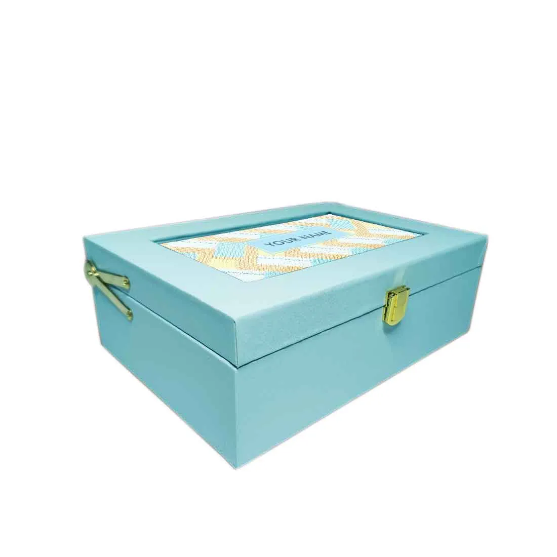 Personalised Jewellery Box for Women Gifting Add Your Name - Stripe