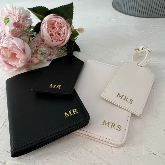 Personalised Mr and Mrs Travel Set